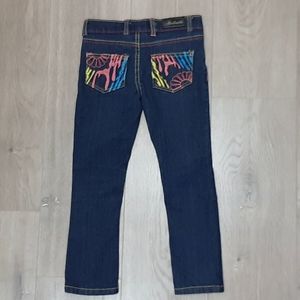 Akademics Dark Wash Embroidered Jeans size 6